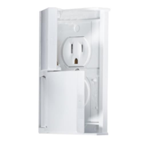 Weatherproof Dual Outlet w/Snap Cover Plate White 