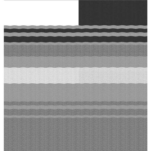 Power Awning Roller/Fabric Standard Vinyl Black/Gray Stripe 12'