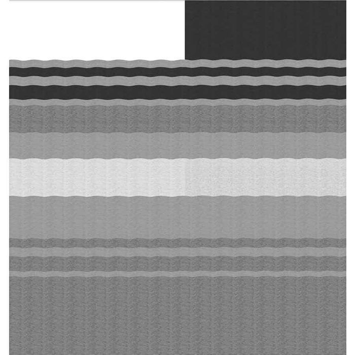 Power Awning Roller/Fabric Standard Vinyl Black/Gray Stripe 15'