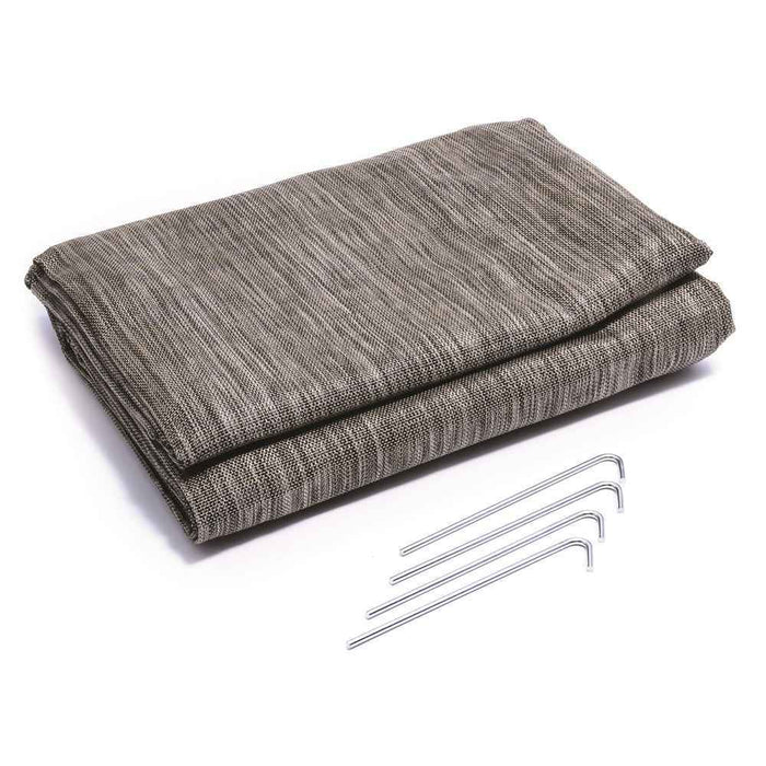 Durable Reversible RV Camper Awning Mat with Carry Bag 7' X 15'- Gray