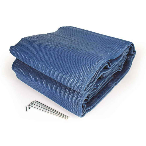 Durable Reversible RV Camper Awning Mat 9' X 12'- Blue