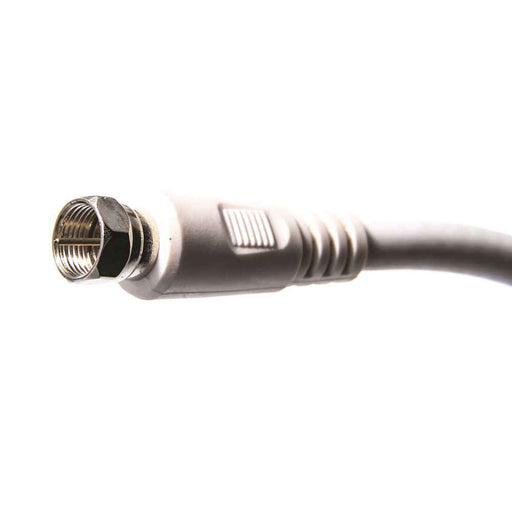 Heavy Duty 18 AWG 75 OHM Digital Coaxial Cable with Male Connector Ends - 50 ft White