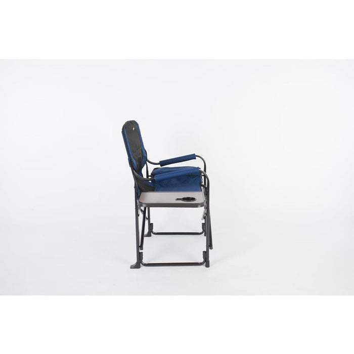 El Capitan Directors Chair Chrome Blue/Black 