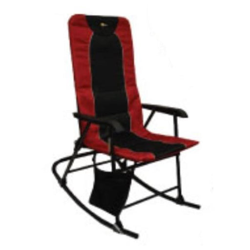 Dakota Folding Rocking Chair Burgundy/Black 
