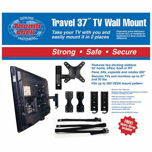 37" TV Wall Mount w/Strap 