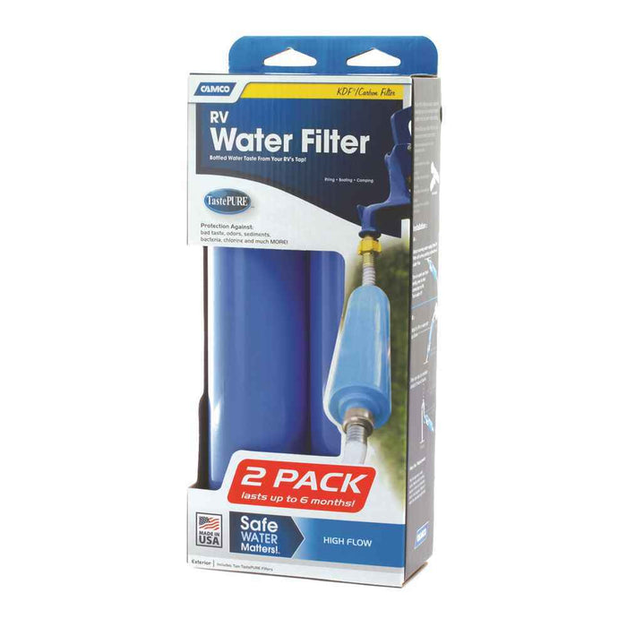 TastePURE KDF/Carbon RV Water Filter Pack of 2