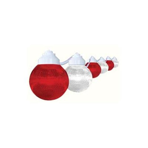 6-Light Globes Red/White 