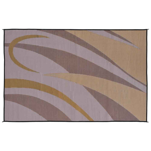 Graphic Patio Mat 8X12 Brown/Gold 