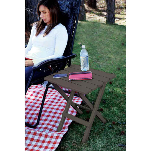 Mocha Large Adirondack Portable Outdoor Folding Side Table