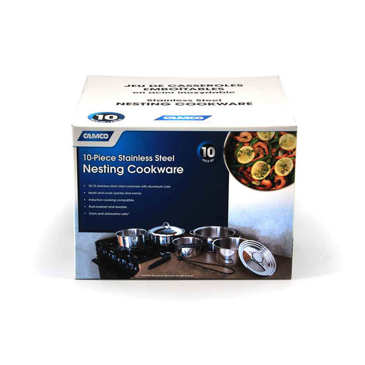 Stainless Steel Nesting Cookware Set 10-Piece Set