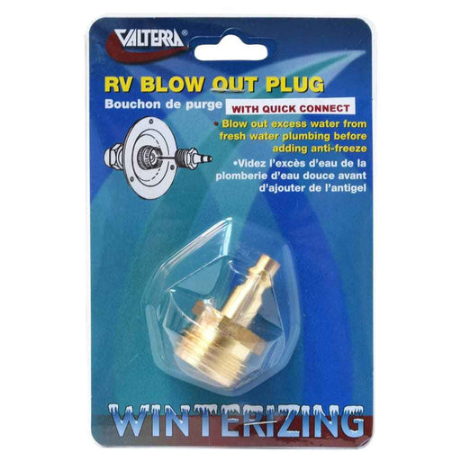 Blow Out Plug w/Qk Connector Brass Cd 