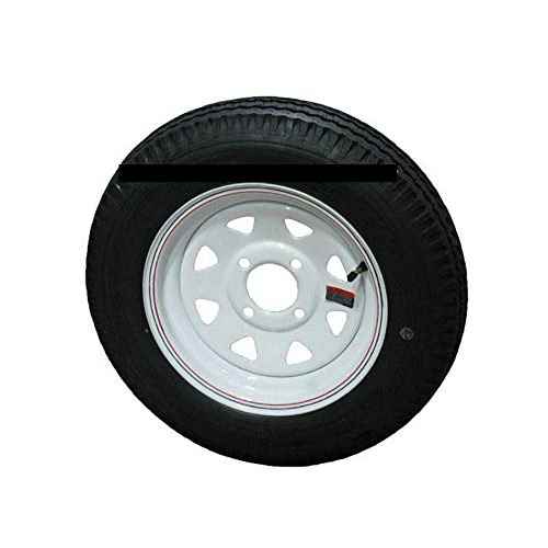 480-12 Tire C/4H Trailer Wheel Spoke White Striped 