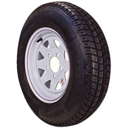 530-12 Tire C/5H Trailer Wheel Spoke White Striped 