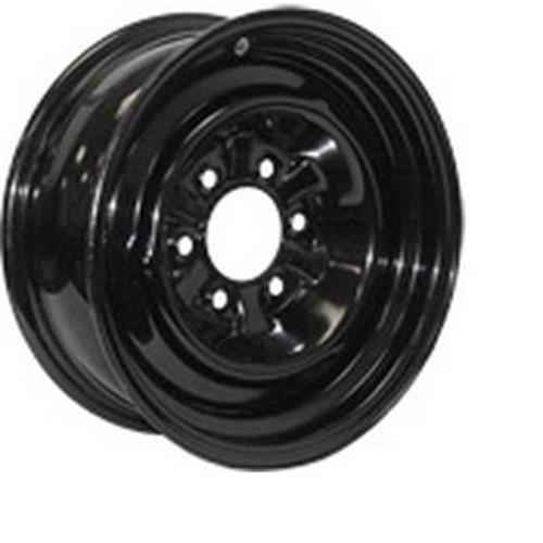 15X6 Trailer Wheel Conventional 6H-5.5 Black 3.65P 