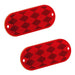 Reflector Oblong Red w/Mounting Holes/Adhesive Back 