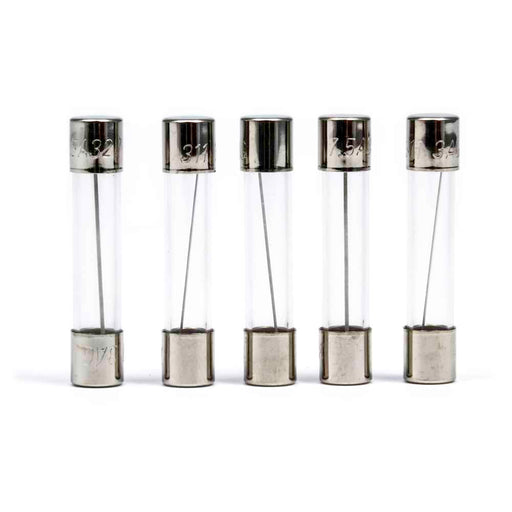 7.5 AMP AGC Glass Fuse - Pack of 5