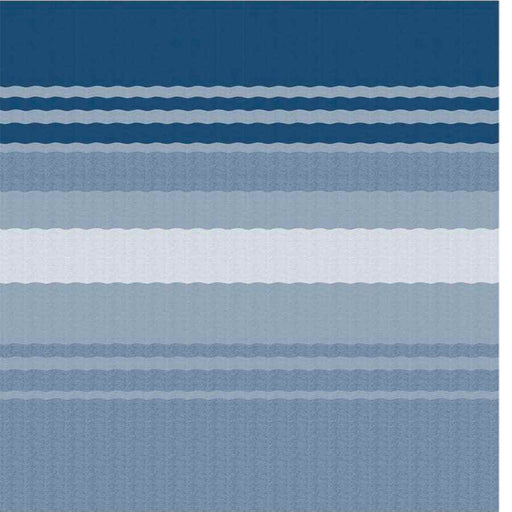 Awning Fabric 1-Piece 14' Ocean Blue White Weatherguard 