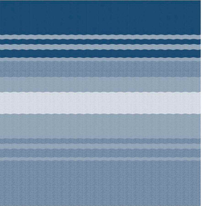 Awning Fabric 1-Piece 16' Ocean Blue White Weatherguard 