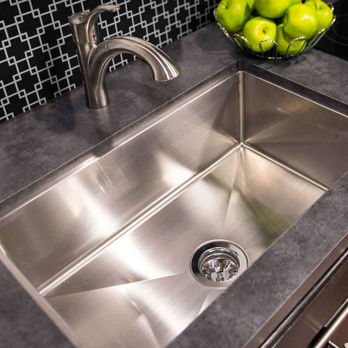 27X16X7 Stainless Steel Single Bowl Square Sink Farmers (Under Mount)