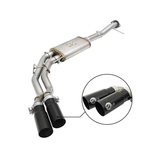 Rebel Series 3 IN to 2-1/2 IN 409 Stainless Steel Cat-Back Exhaust System w/Black Tip