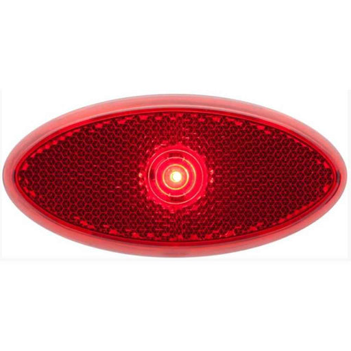 LED 2X4 Clearance/Marker Light Red Reflex Low Profile Black