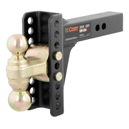 Adjustable Channel Mount with Dual Ball (2" Shank, 14,000 lbs., 6" Drop)