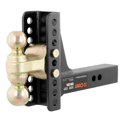Adjustable Channel Mount with Dual Ball (2" Shank, 14,000 lbs., 6" Drop)