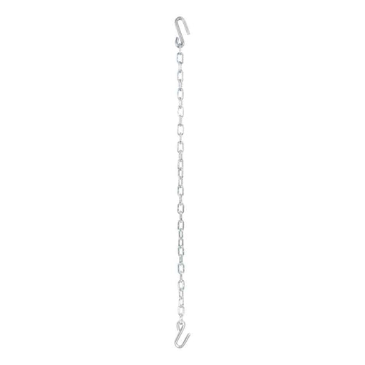 48" Safety Chain with 2 S-Hooks (5,000 lbs., Clear Zinc)