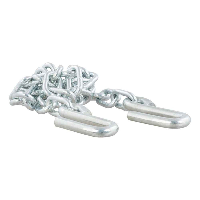 48" Safety Chain with 2 S-Hooks (5,000 lbs., Clear Zinc, Packaged)