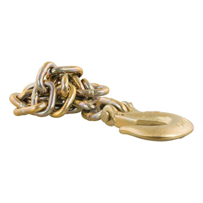 35" Safety Chain with 1 Clevis Hook (24,000 lbs., Yellow Zinc)
