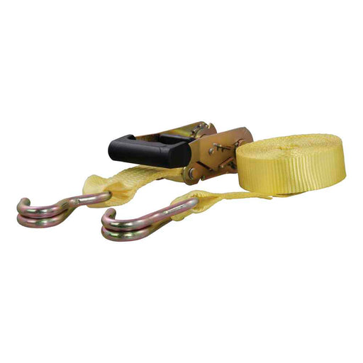 14' Yellow Cargo Strap with J-Hooks (1,667 lbs.)