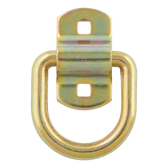 3" x 3" Surface-Mounted Tie-Down D-Ring (3,600 lbs., Yellow Zinc)