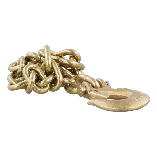 35" Safety Chain with 1 Clevis Hook (18,800 lbs., Yellow Zinc)