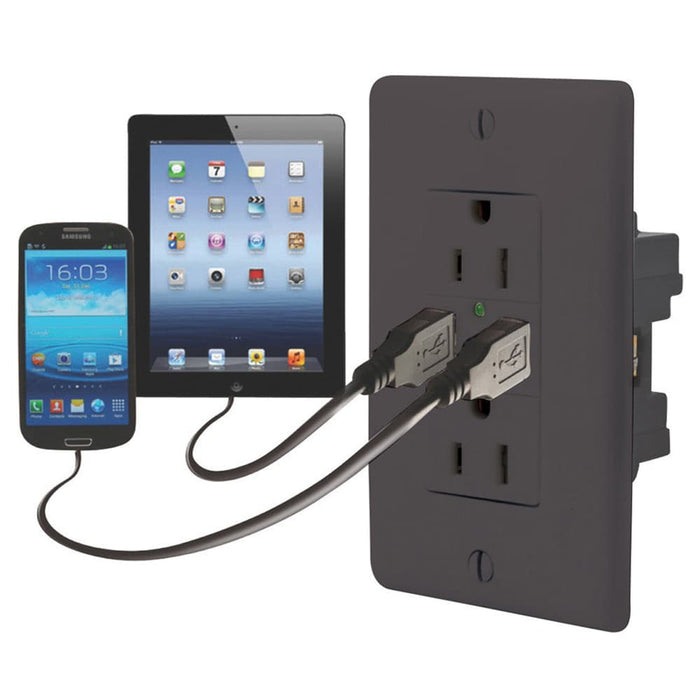120V DOUBLE USB CHARGER D