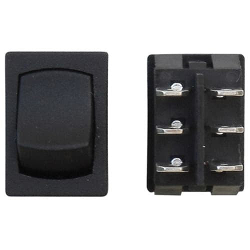 Mini On/On Switch DPST Black 3/Bag 
