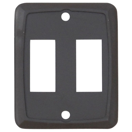 DOUBLE SWITCH PLATE BROWN