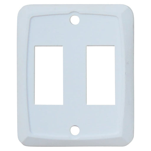 Face Plate Double White Single 