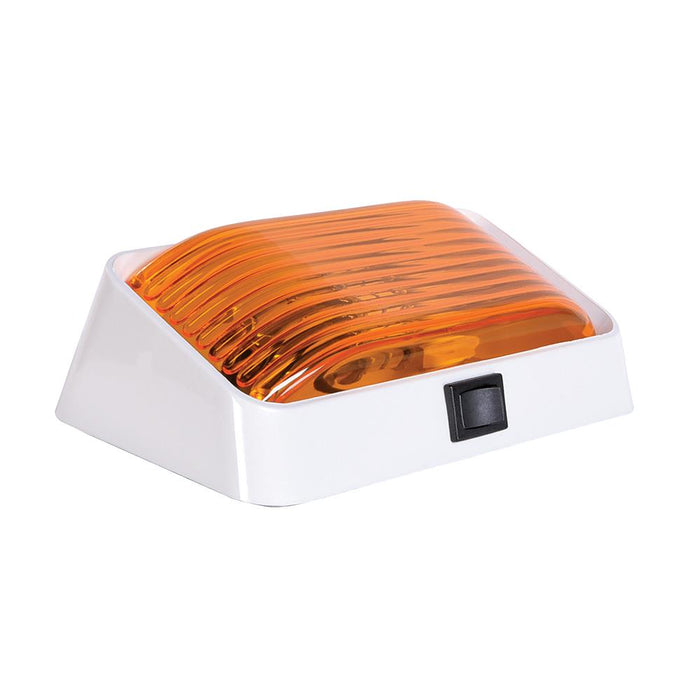 LED Rectangular Porch Light Switched White Amber