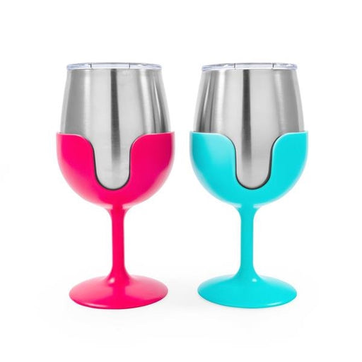 Pink and Blue Stainless Steel Tumbler Set 8 oz