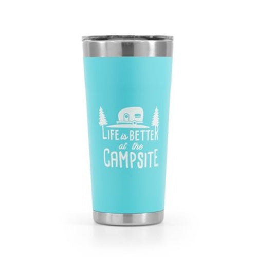 Life is Better at The Campsite Stainless Steel 20 oz. Tumbler Blue