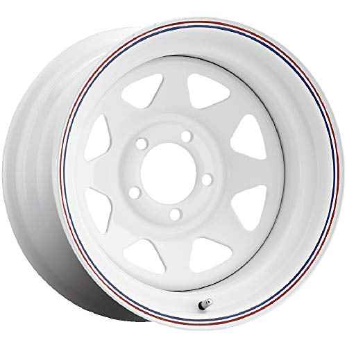 310W Spoke Trailer 15x6 6x5.5" +0mm White Wheel Rim 15" Inch