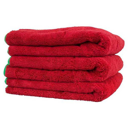 MIC 997 3 Fluffer Miracle Supra Microfiber Towel, Red (24 in. x 16 in.) (Pack of 3)