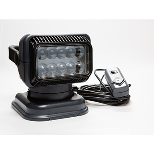 LED Portable Searchlight with Wired Remote Grey/Black