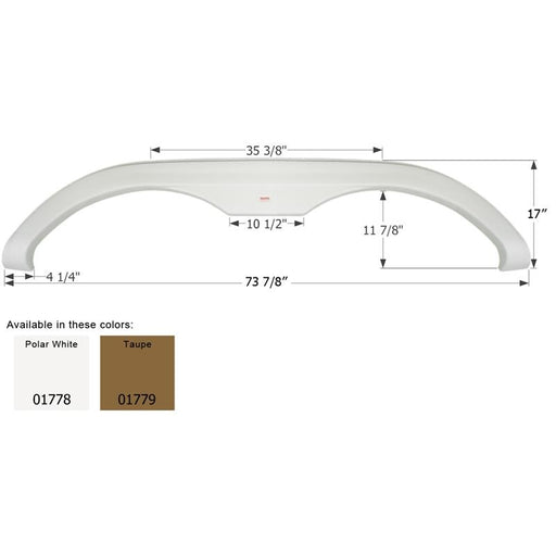 Fender Skirt for Holiday-Tandem Axle, Taupe