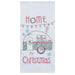 Embroidered Christmas Camper Trailer Flour Sack Dish Towel - 18" x 28"