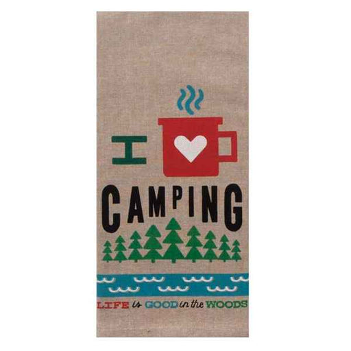 Love Camping Chambray Tea Towel