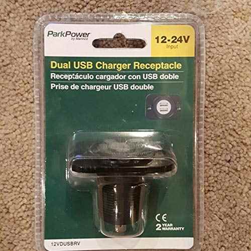 Deluxe Sea Link Dual USB Charger Receptacle 12-24V