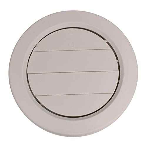 Beige Rotating Heat and A/C Register with Damper (5" ID, 7/8" Collar)