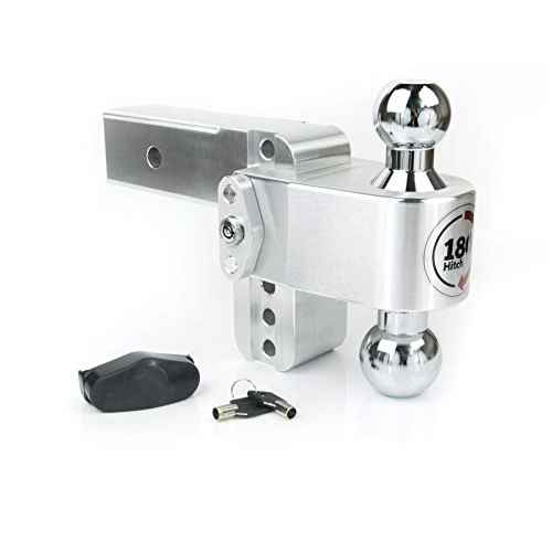 4" Drop 180 Hitch w/ 2.5" Shank/Shaft, Adjustable Aluminum Trailer Hitch and Ball Mount